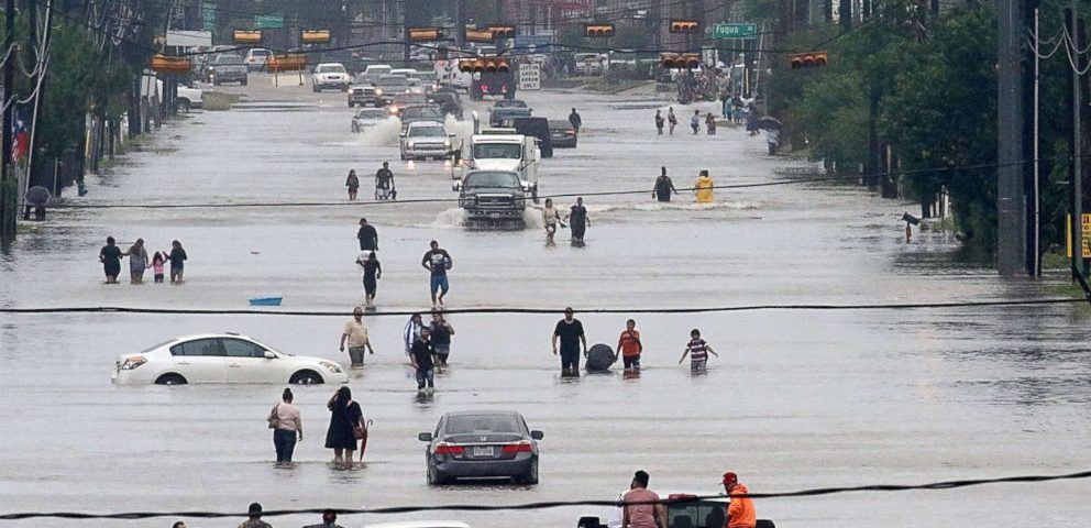 Tropical Storm Surviros in Flodded Streets